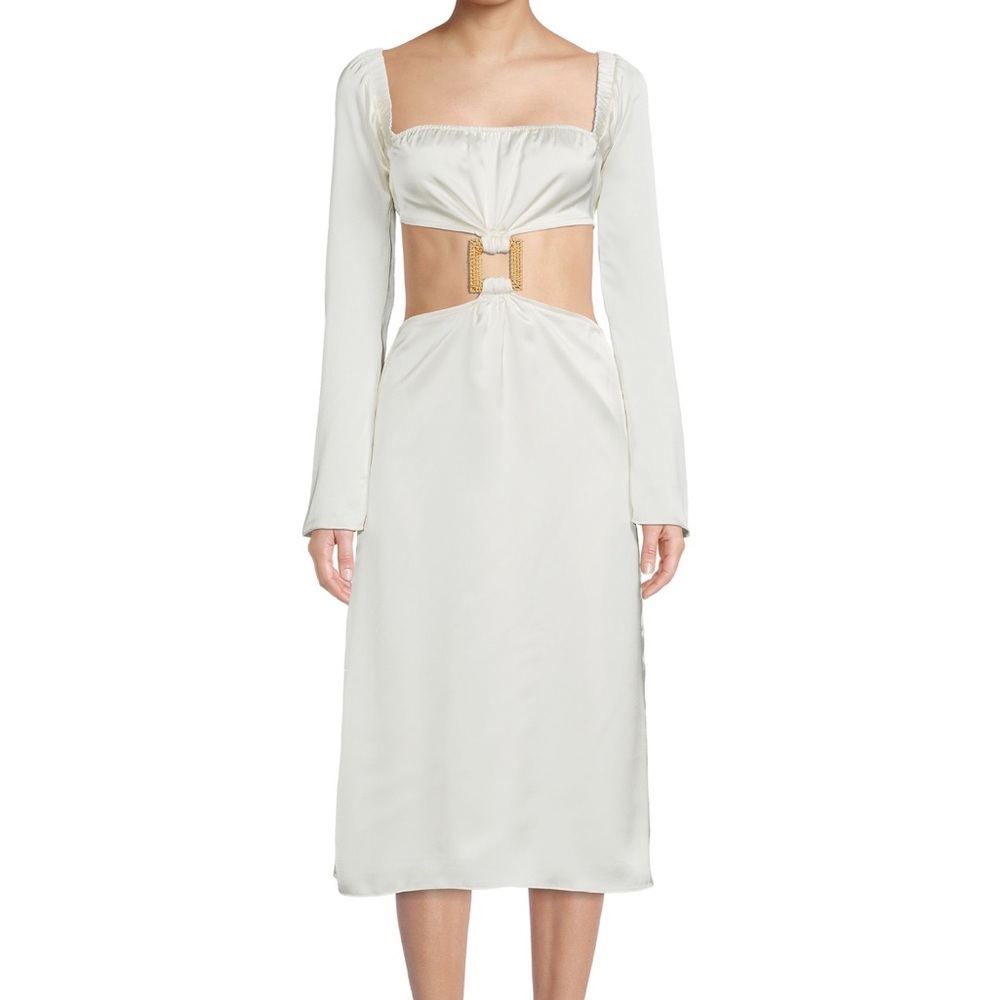 WeWoreWhat NWT cutout satin dress